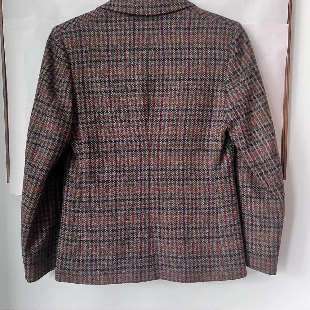 Aquascutum London Vintage Women’s 100% Wool Plaid Blazer, Like New, Size 4 - Picture 4 of 16